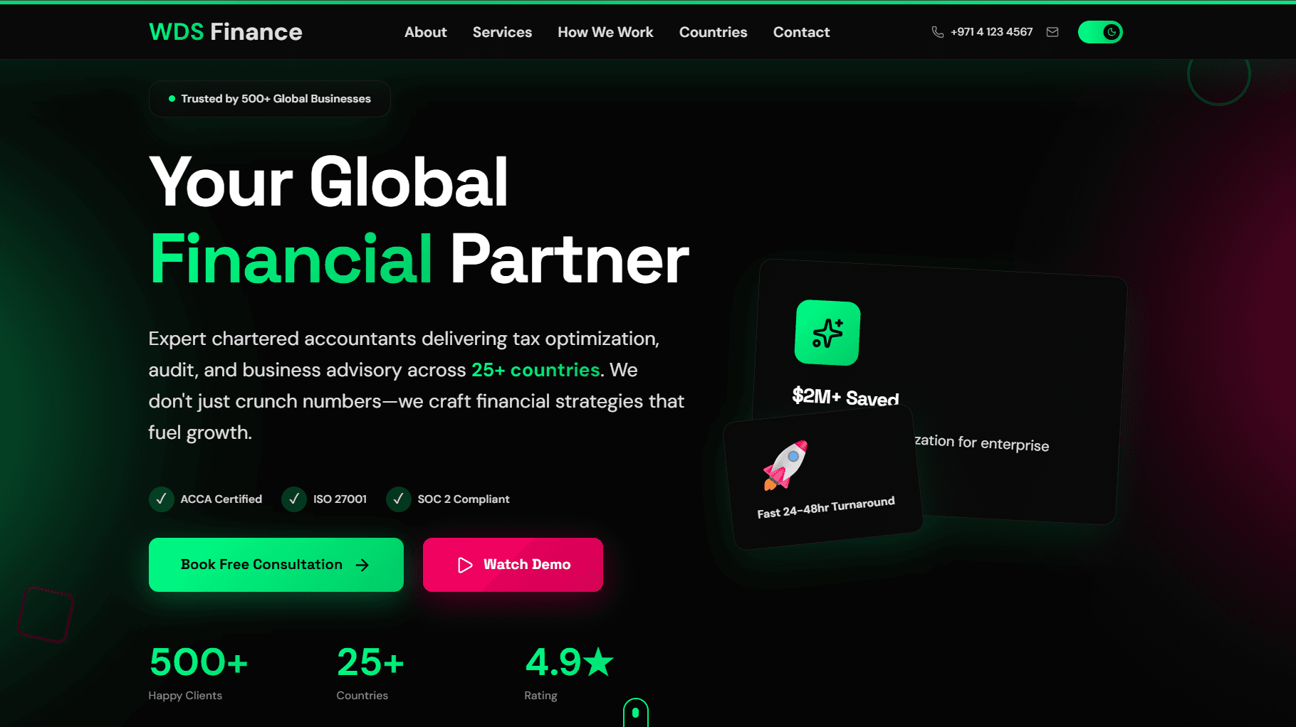 Global Accountancy Portal - Web Design