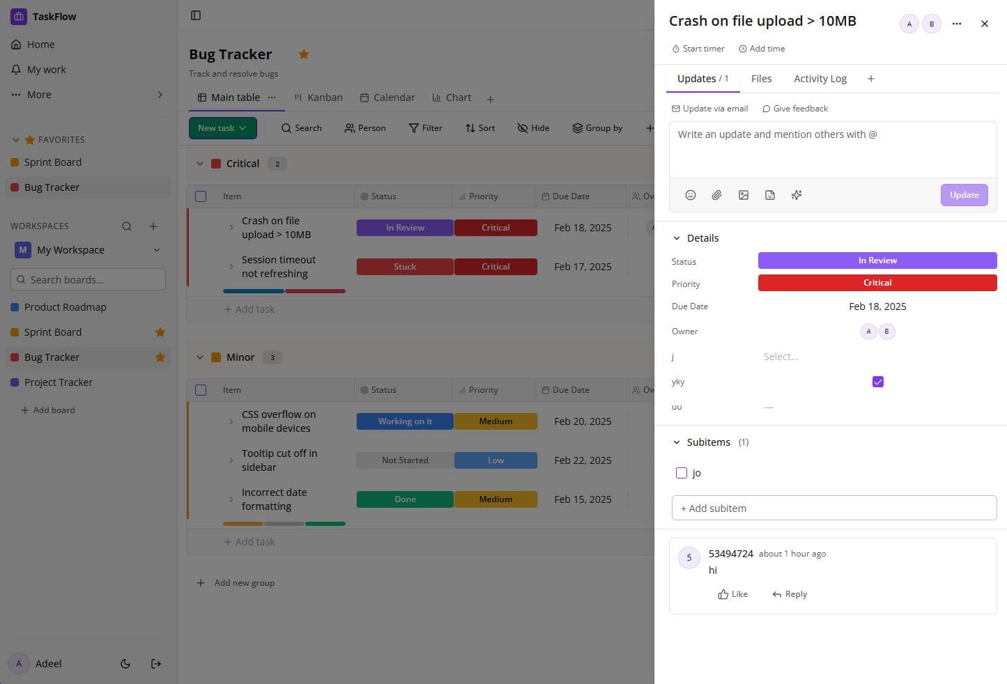 Project Management Suite - Web App